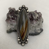 Huge Picture Jasper Celestial Ring or Pendant- Sterling Silver and Landscape Jasper- Finished to Size