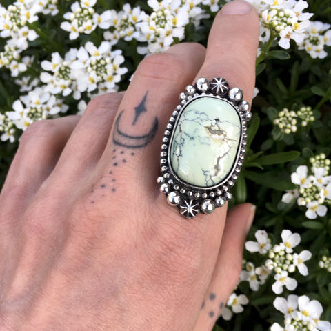 Variscite Celestial Ring or Pendant- Sterling Silver and Prince Variscite- Finished to Size