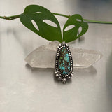 Large Turquoise Celestial Ring or Pendant- Sterling Silver and Bao Canyon Turquoise- Finished to Size