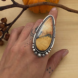 Huge Maligano Jasper Celestial Ring or Pendant- Sterling Silver and Jasper- Finished to Size