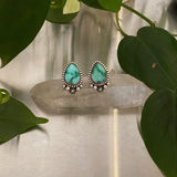 Celestial Turquoise Post Earrings- Emerald Valley Turquoise and Sterling Silver
