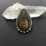 Large Celestial Cripple Creek Jasper Ring or Pendant- Sterling Silver and Picture Jasper- Finished to Size