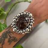 The Cosmos Cuff- Size S- Wild Horse Magnesite and Sterling Silver Bracelet