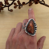 Crazy Lace Agate Celestial Ring or Pendant- Sterling Silver- Finished to Size