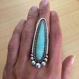 Large Chrysoprase Talon Ring or Pendant- Sterling Silver and Chrysoprase- Finished to Size