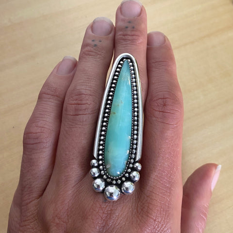 Large Chrysoprase Talon Ring or Pendant- Sterling Silver and Chrysoprase- Finished to Size