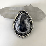 Huge Dendritic Opal Ring- Sterling Silver and Dendritic Opal- Finished to Size or as a Pendant