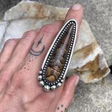 Large Deschutes Jasper Talon Ring or Pendant- Sterling Silver and Deschutes Jasper- Finished to Size