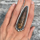 Large Deschutes Jasper Talon Ring or Pendant- Sterling Silver and Deschutes Jasper- Finished to Size