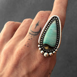 Blue Opal Petrified Wood Ring or Pendant- Sterling Silver and Indonesian Opalized Wood- Finished to Size