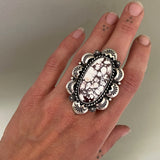 The Empress Ring- Sterling Silver and Wild Horse Magnesite- Finished to Size or as a Pendant