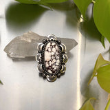 The Empress Ring- Sterling Silver and Wild Horse Magnesite- Finished to Size or as a Pendant