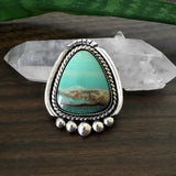 Blue Opal Petrified Wood Ring or Pendant- Sterling Silver and Indonesian Opalized Petrified Wood- Finished to Size