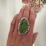 The Forester Ring- Bamboo Mountain Turquoise and Sterling Silver- Finished to Size or as a Pendant