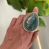 The Galaxy Ring- Morenci II Turquoise and Sterling Silver- Finished to Size or as a Pendant