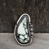 Variscite Celestial Ring or Pendant- Sterling Silver and Posiedon Variscite- Finished to Size