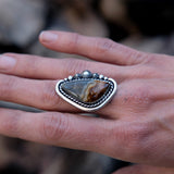 The High Tide Ring- Sterling Silver and Polychrome Jasper Statement Ring or Pendant- Finished to Size