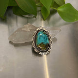 The Horizon Ring- Bamboo Mountain Turquoise and Sterling Silver- Finished to Size or as a Pendant