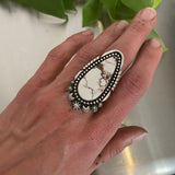 The Icicle Ring- Wild Horse Magnesite and Sterling Silver- Finished to Size or as a Pendant