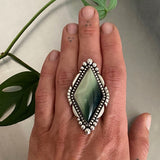Huge Kite Shaped Jasper Statement Ring or Pendant- Sterling Silver and Imperial Jasper- Finished to Size