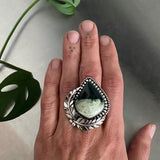 Large Leafy Jasper Ring or Pendant- Sterling Silver and Imperial Jasper- Finished to Size