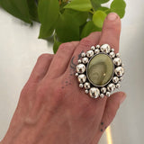 The Supernova Ring- Imperial Jasper and Sterling Silver- Finished to Size or as a Pendant