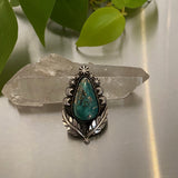 The Jubilation Ring- Morenci II Turquoise and Sterling Silver- Finished to Size or as a Pendant