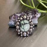 Large Poseidon Variscite Super Bubble Ring or Pendant- Sterling Silver- Finished to Size