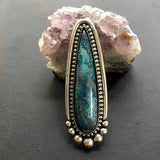 Large Shattuckite Talon Ring or Pendant- Sterling Silver and Natural Shattuckite- Finished to Size