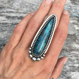 Large Shattuckite Talon Ring or Pendant- Sterling Silver and Natural Shattuckite- Finished to Size