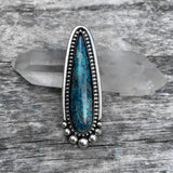 Large Shattuckite Talon Ring or Pendant- Sterling Silver and Natural Shattuckite- Finished to Size