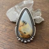 Celestial Jasper Ring- Sterling Silver and Maligano Jasper- Finished to Size