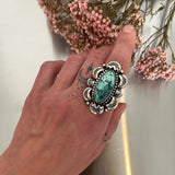 The Mariposa Ring- Black Bridge Variscite and Sterling Silver- Finished to Size or as a Pendant