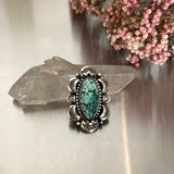 The Mariposa Ring- Black Bridge Variscite and Sterling Silver- Finished to Size or as a Pendant