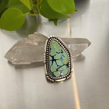 The Marquee Ring- Bamboo Mountain Turquoise and Sterling Silver- Finished to Size or as a Pendant