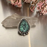 The Meadowlands Ring- Black Bridge Variscite and Sterling Silver- Finished to Size or as a Pendant