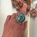 The Meadowlands Ring- Black Bridge Variscite and Sterling Silver- Finished to Size or as a Pendant