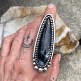 Huge Medicine Bow Agate Talon Ring or Pendant- Sterling Silver and Plume Agate- Finished to Size