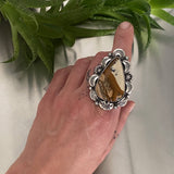 The Misty Mountain Ring- Large Sterling Silver and Picture Jasper Overlay Ring or Pendant- Finished to Size