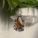 The Misty Mountain Ring- Large Sterling Silver and Picture Jasper Overlay Ring or Pendant- Finished to Size