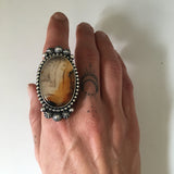 Large Celestial Montana Agate Ring or Pendant- Sterling Silver and Montana Agate Finished to Size
