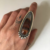 Large Montana Agate Talon Ring or Pendant- Sterling Silver and Montana Agate Finished to Size