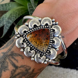 Overlay Montana Agate Cuff- Sterling Silver and Montana Agate Statement Cuff