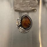 Large Leafy Montana Agate Ring or Pendant- Sterling Silver - Finished to Size