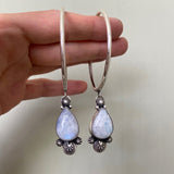Moonstone and Sterling Silver Ear Weights- Earrings For Stretched Ears
