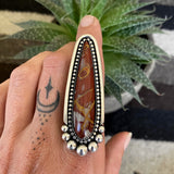 Large Noreena Jasper Ring or Pendant- Sterling Silver and Jasper- Finished to Size