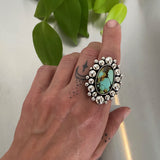 The Nova Ring- Bamboo Mountain Turquoise and Sterling Silver- Finished to Size or as a Pendant