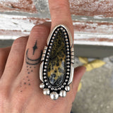 Dendritic Opal and Sterling Silver Talon Ring or Pendant- Finished to Size