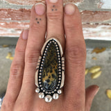 Dendritic Opal and Sterling Silver Talon Ring or Pendant- Finished to Size