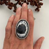 Large Dendritic Opal Statement Ring or Pendant- Sterling Silver- Finished to Size